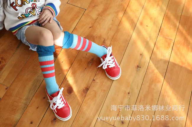 Spring And Autumn New Products Large Flounced Thin Stripes Western Style Men And Women Children Tube Socks