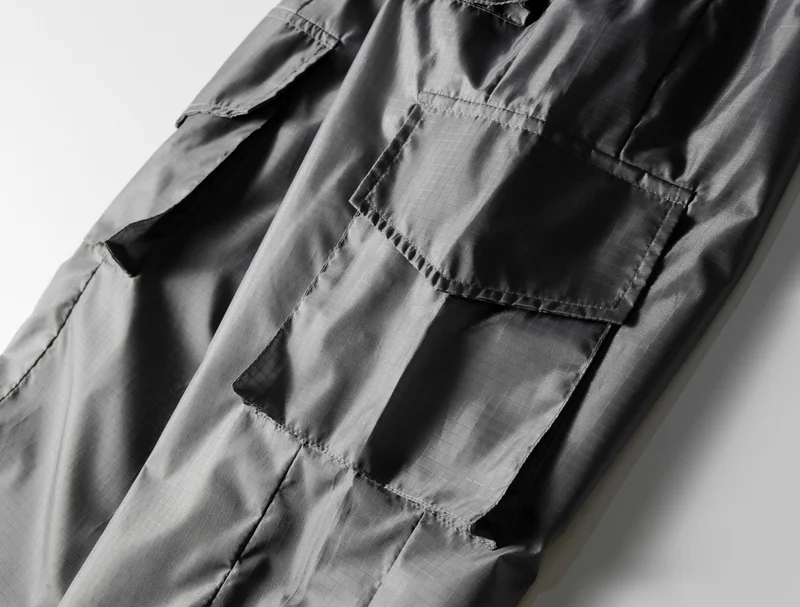 Новинка, Rhude, боковые кнопки, брюки карго, мужские нейлоновые комбинезоны, брюки для бега, хип-хоп, мужские повседневные штаны с карманами, осенние тонкие брюки