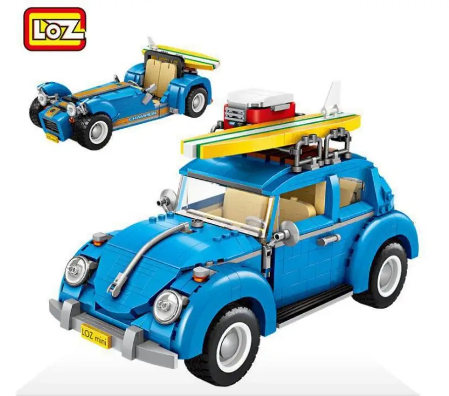 

Mini Blocks Technic Mini City Car 2 In 1 Model Building Bricks Vehicle Racing Car Assembly Toys For Children LOZ 1114