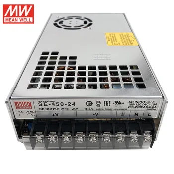 

SE-450-24 MEAN WELL 450W 24V Switching Power Supply 110V/220V AC to 24V DC 18.8A 450W Meanwell dc Power Supply Transformer PSU