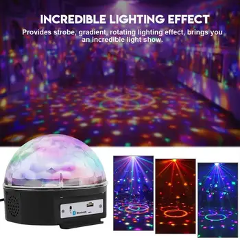 

LED Music Light Crystal Magic Ball Light Loudspeaker MP3 KTV Disco Party Laser Dj Equipment Wedding Supplies LED Stage Light