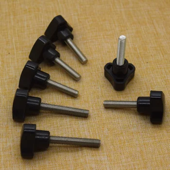 

M8 Thumb Screw 32# Triangle Screws Plastic Hand twist Bolts Carbon steel 12-60mm Length