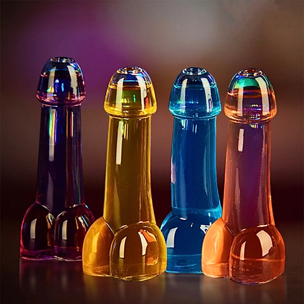 Vicces Érdekes Kreatív Boros Üveg Csésze Nemi Fasz Pénisz Palack Átlátszó Koktélpoharak Otthoni Bár Ktv Parti Dekoráció