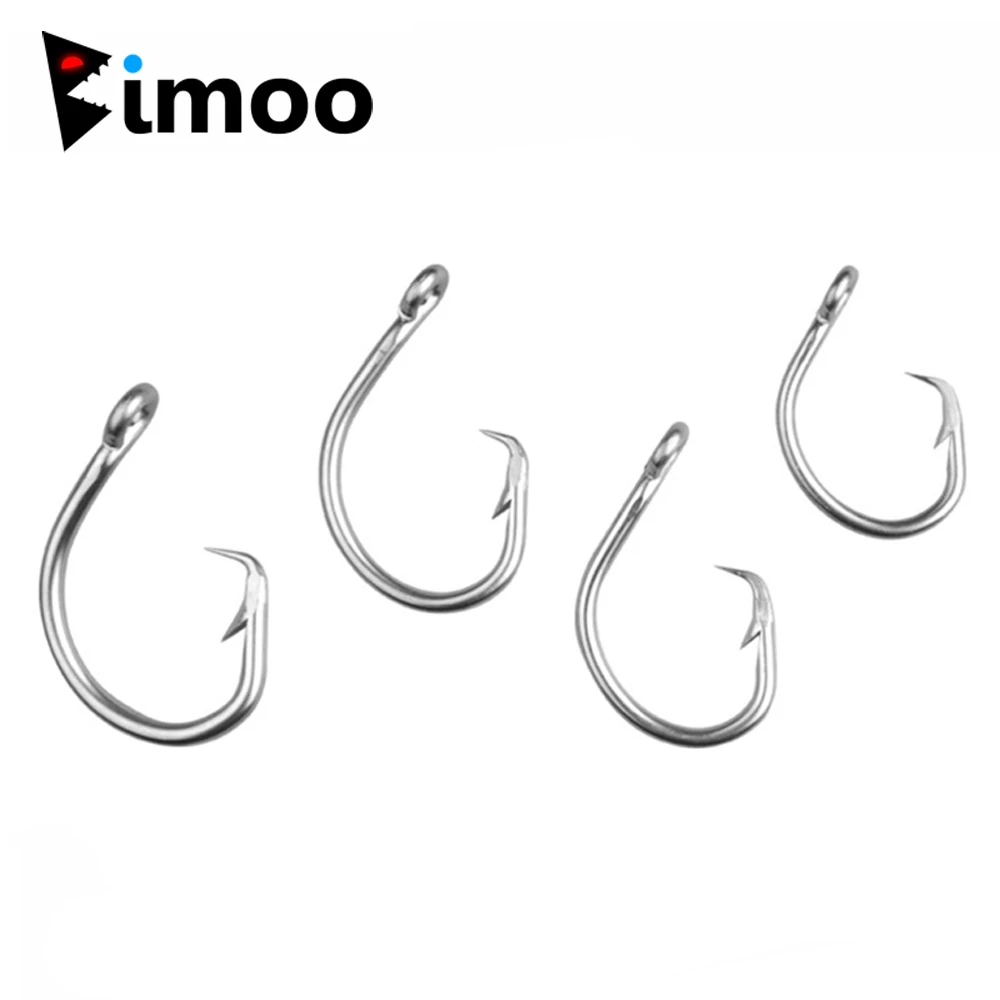 Bimoo 1Pc Cirkel Tonijn Haak Voor Vissen Koolstofstaal Zoutwater Vissen Vishaak 12/0 14/0 16/0 18/0 Zee Vishaken|Fishhooks| AliExpress