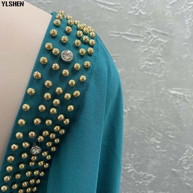 African Dresses for Women Sexy Nail Bead Backless Gown Africa Dress Evening Party Clothes High Quality Robe Femme African Dress 06