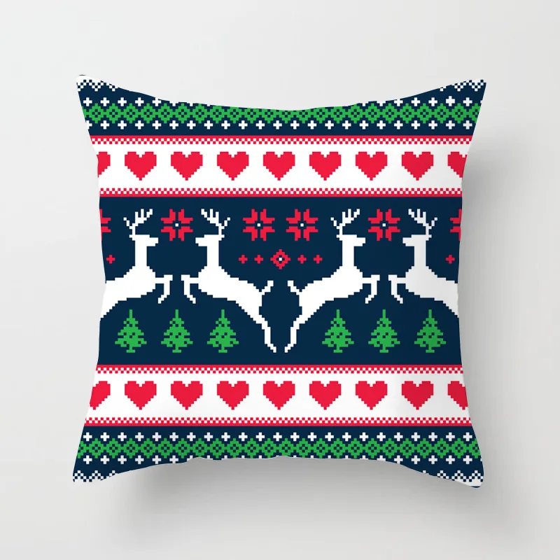 Хит, рождественский подарок, чехлы для подушек, олень, Рождественские елки, шотландская клетчатая подушка, Полиэстеровые Чехлы для дивана, наволочки для подушек - Цвет: DRD86-11
