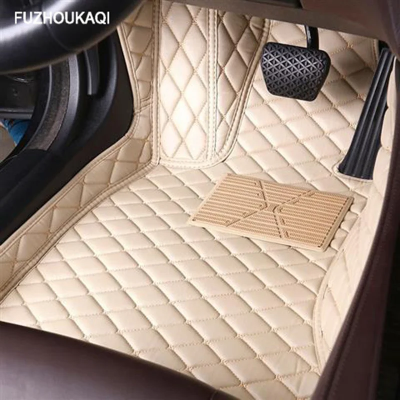

Leather car floor mats for Volkswagen All Models vw passat polo golf tiguan jetta touran touareg EOS car styling auto floor mat