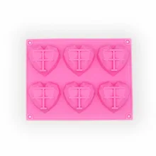 Silicone ice-cream mould Heart-shaped three-dimensional DIY cake chocolate French mousse dessert ice-cream mould