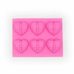 Silicone ice-cream mould Heart-shaped three-dimensional DIY cake chocolate French mousse dessert ice-cream mould