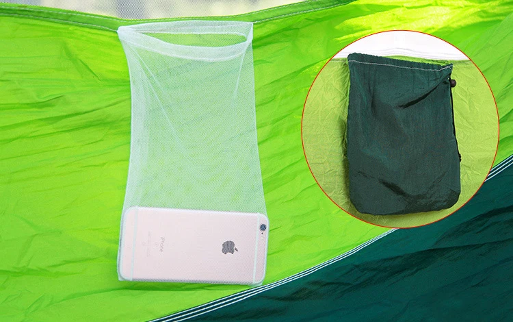 1/2 Person Camping Hammock with Mosquito Net Portable Hanging Bed Strength Parachute Fabric Sleep Swing for Garden ,Travel