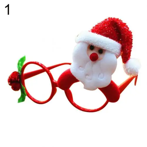 Рождественские очки нарядное платье новогодние подарки Санта Клаус Олень очки со снеговиком фото реквизит для рождественской вечеринки декор аксессуары - Цвет: 1