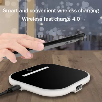 チーワイヤレス充電器iphoneサムスン急速充電器内蔵デスクトップ家具デバイスワイヤレス充電ベース