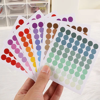 

6sheets/set colorful mini dot stickers DIY scrapbooking base collage mobile diary happy planner decoration stickers