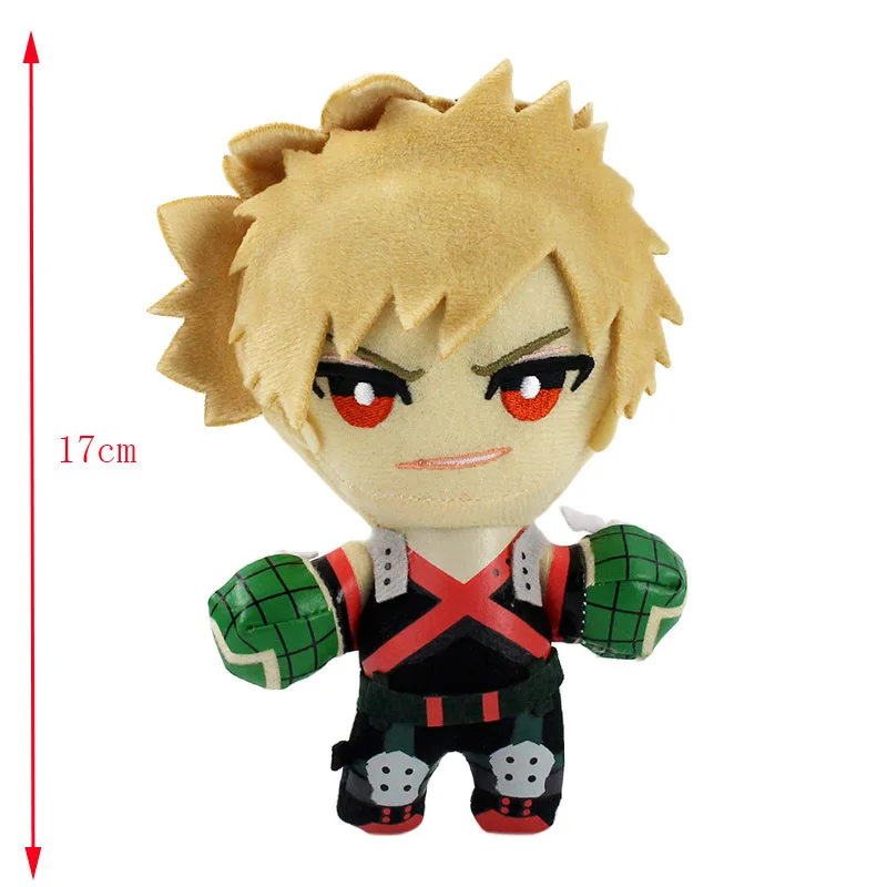 3 шт./компл. 17 см с героями из мультфильма «Мой герой Академии Izuku Midoriya Katsuki Bakugou Shouto Todoroki Плюшевые игрушки-подвески мягкие куклы