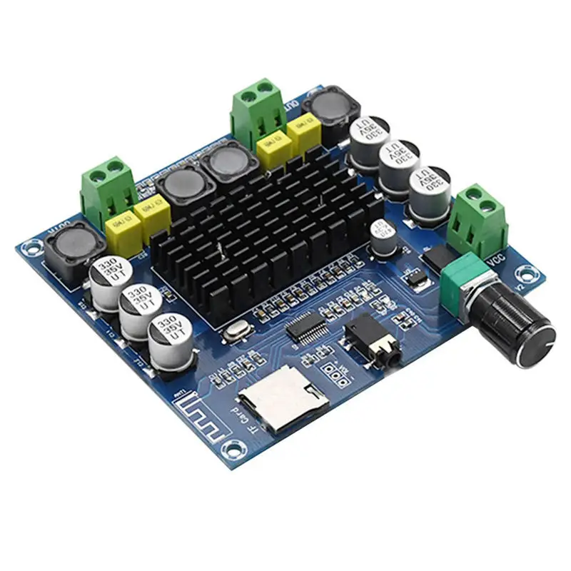 Tda7498 Bluetooth Amplifier o Board 2X50W Stereo Digital Power Amplifiers Amp Module Support Tf Card Aux Home Theater