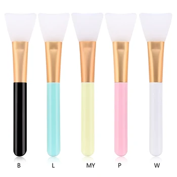 

1pc Mask Mud Mixing Brush Tool 5 Color Soft Women Skin Face Care tool Professional Silicone Facial Face Mask Brush