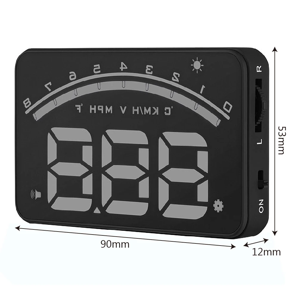 M6 HUD Автомобильный дисплей об/мин транспортное средство превышение скорости предупреждающий для автомобильного стайлинга Цифровой Автомобильный спидометр OBD2 OBDII