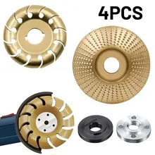

4Pcs Round Polishing Angle Grinding Wheel Wood Sanding Carving Shaping Disc Accessories Woodworking Tool Carving Rotary Tool