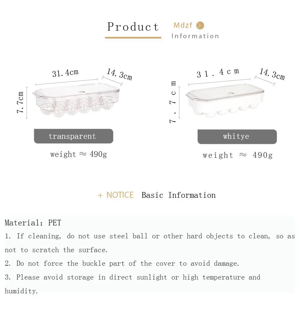 MDZF SWEETHOME яйца ящик для хранения яиц держатель Кухня холодильник большой Пластик контейнер для яиц 16-сетки лотков для яиц