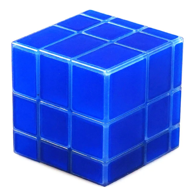 Luminous Blue QIYI новые светящиеся зеркальный куб 3x3 Скорость для магический блок Игра Головоломка Куб Neo Cubo Magico антистресс для детские образовательные игрушки - Цвет: Luminous Blue