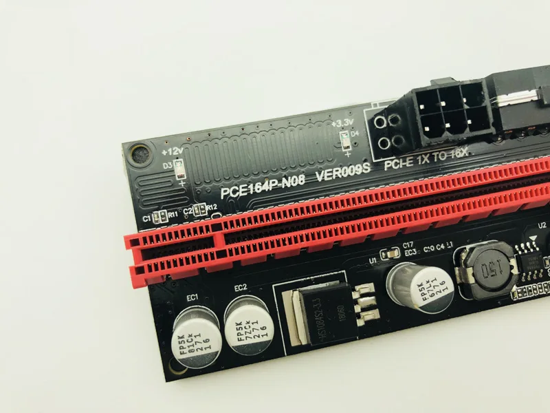 60CM VER009S PCI-E Riser Card 009S PCI Express 1X 16X 4Pin 6Pin SATA Molex Power USB 3.0 Cable for ETH EOS Bitcoin Miner Mining