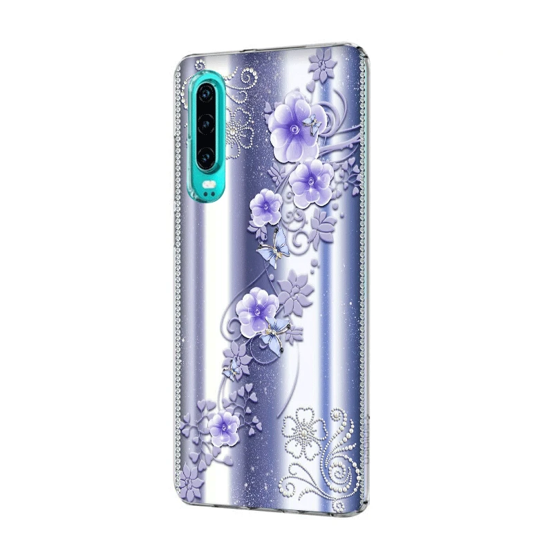 H7 Мобильный чехол для телефона для Honor 6A 6C 7A 7X8 8X 8C 9 9X10 20 Lite рro твердый переплет цветок с кристаллами стразами в виде ракушки - Цвет: H7