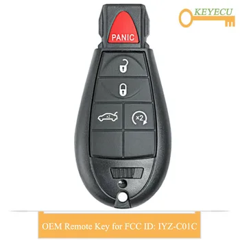 

KEYECU OEM Smart Remote Control Key for Dodge Challenger Magnum Charger 2008- 2010, Fobik Fob 4+1 5 Button - FCC ID: IYZ-C01C