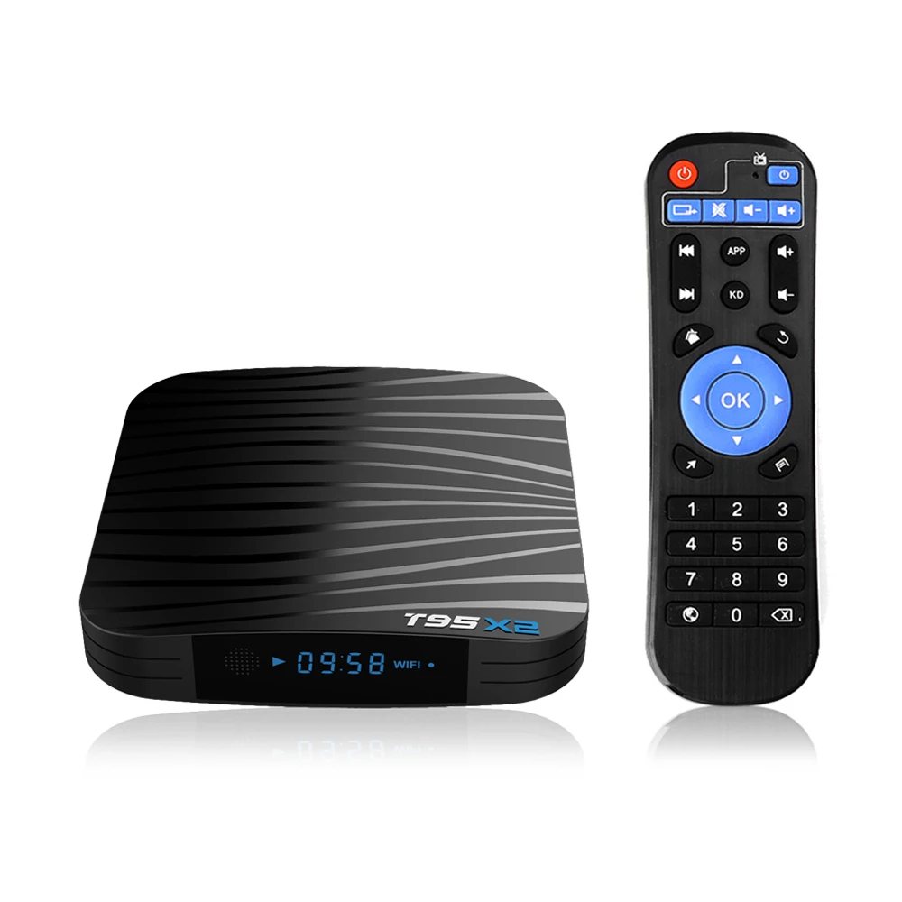 

T95X2 TV Box Android 8.1 TV Box Amlogic S905X2 Quad Core 4GB DDR4 / 32GB Smart UHD 4K Set Top Box VP9 H.265 2.4G WiFi 100M LAN