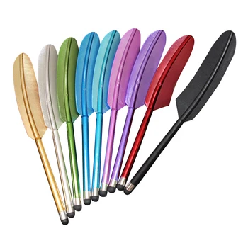 

10 x Colorful Feather Handle Portable Stylus/Stylus Touch Pen Multi-function Earphone Jack Dustproof Plug Protection Cap Headset