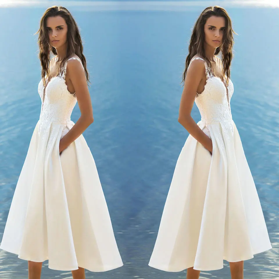 short beach wedding dresses 2019