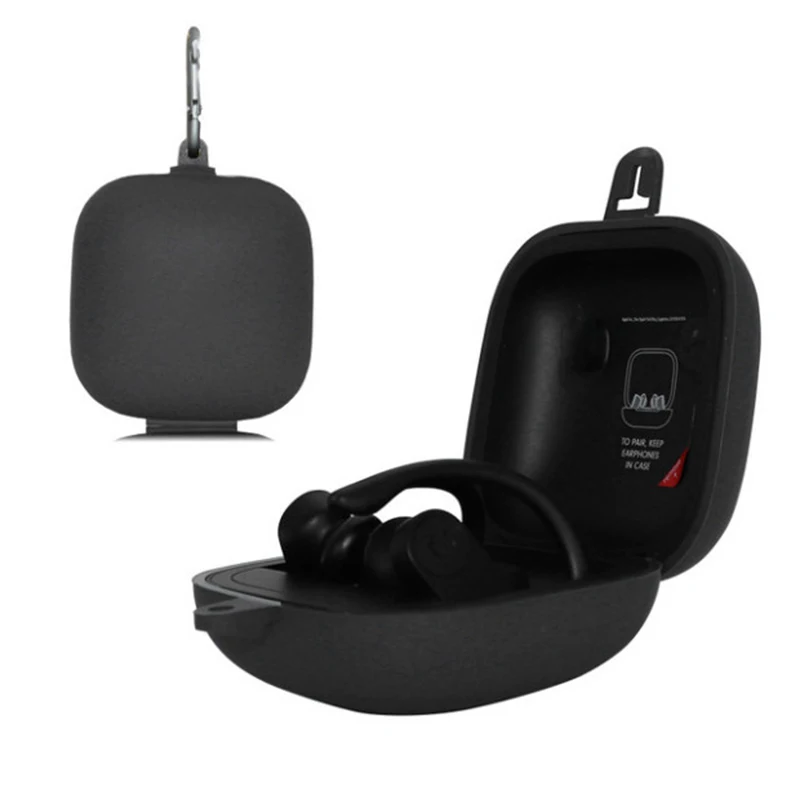 Titanium gray Беспроводная Bluetooth Крышка для наушников силикагель сплошной цвет оболочки для Beats Powerbeats Pro защитный чехол Аксессуары для наушников - Цвет: Titanium gray