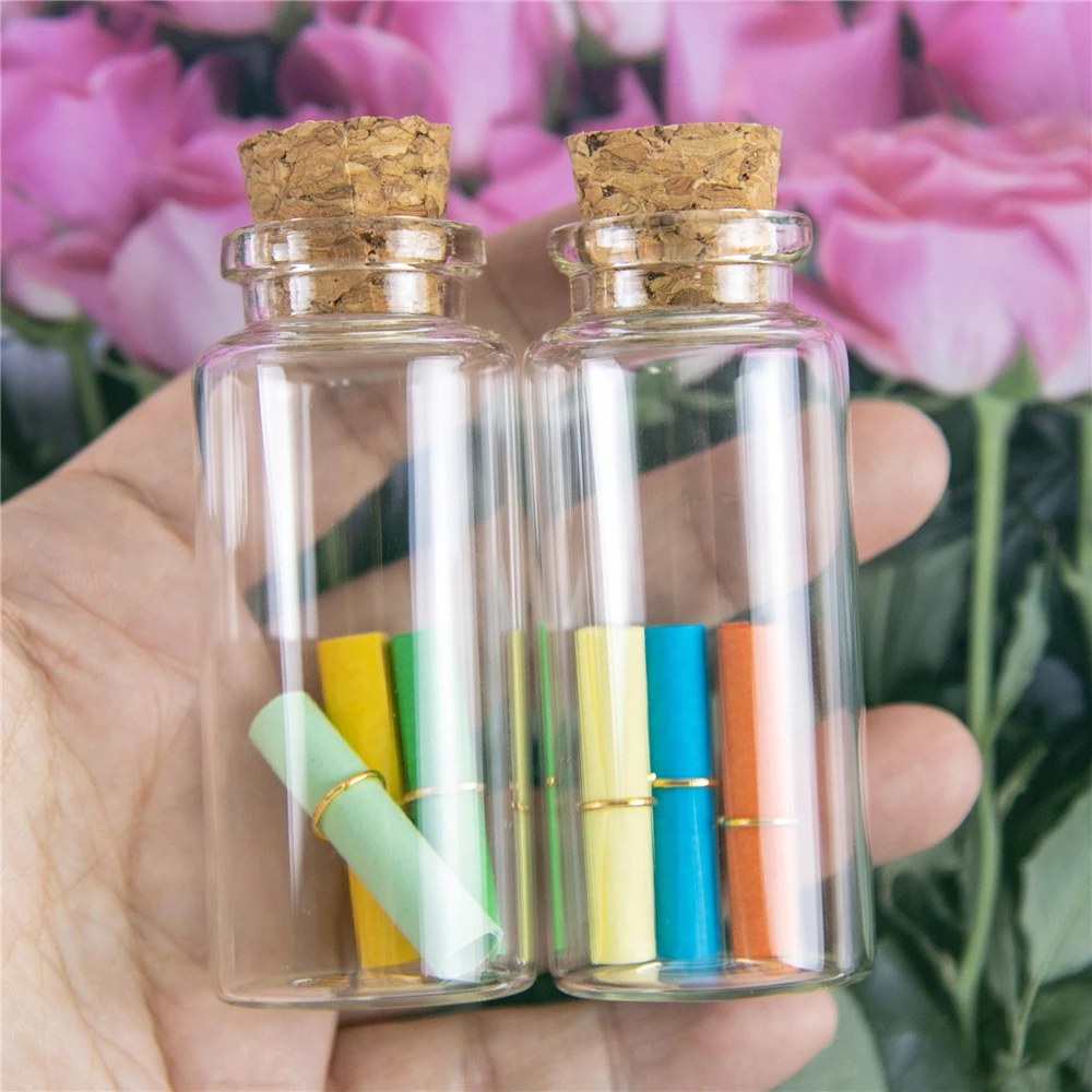 30*70*17mm 30ml Glass Bottles With Cork 50pcs/lot For Wedding Holiday Decoration Christmas Gifts