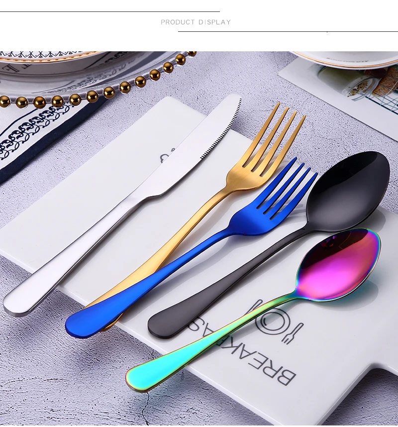 Spklifey Dinnerware 5 Pecs/set Cutlery Set Fork Spoon Stainless Steel Spoon Cutlery Fork Stainless Steel Dinnerware Set