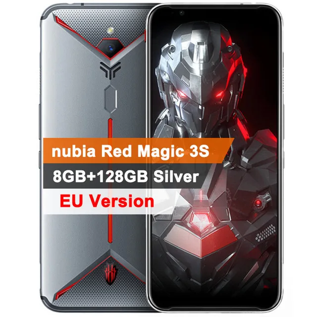 Глобальная версия,, zte Nubia Red Magic 3 S, игровой мобильный телефон 6,65 ''Snapdragon 855 Plus, сканер отпечатков пальцев, 5000 мА/ч, 27 Вт, FastCharge - Цвет: 8G 128G Sliver