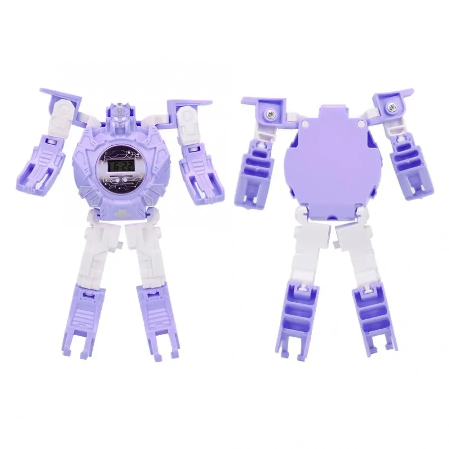 Робот трансформация наручные часы игрушка деформированные часы электронные наручные часы для детей спортивные Мультяшные часы подарок