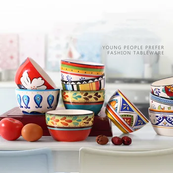 

Creative Hand Painted Underglaze Ceramic Household Rice Bowl Children's Jam Small Bowl