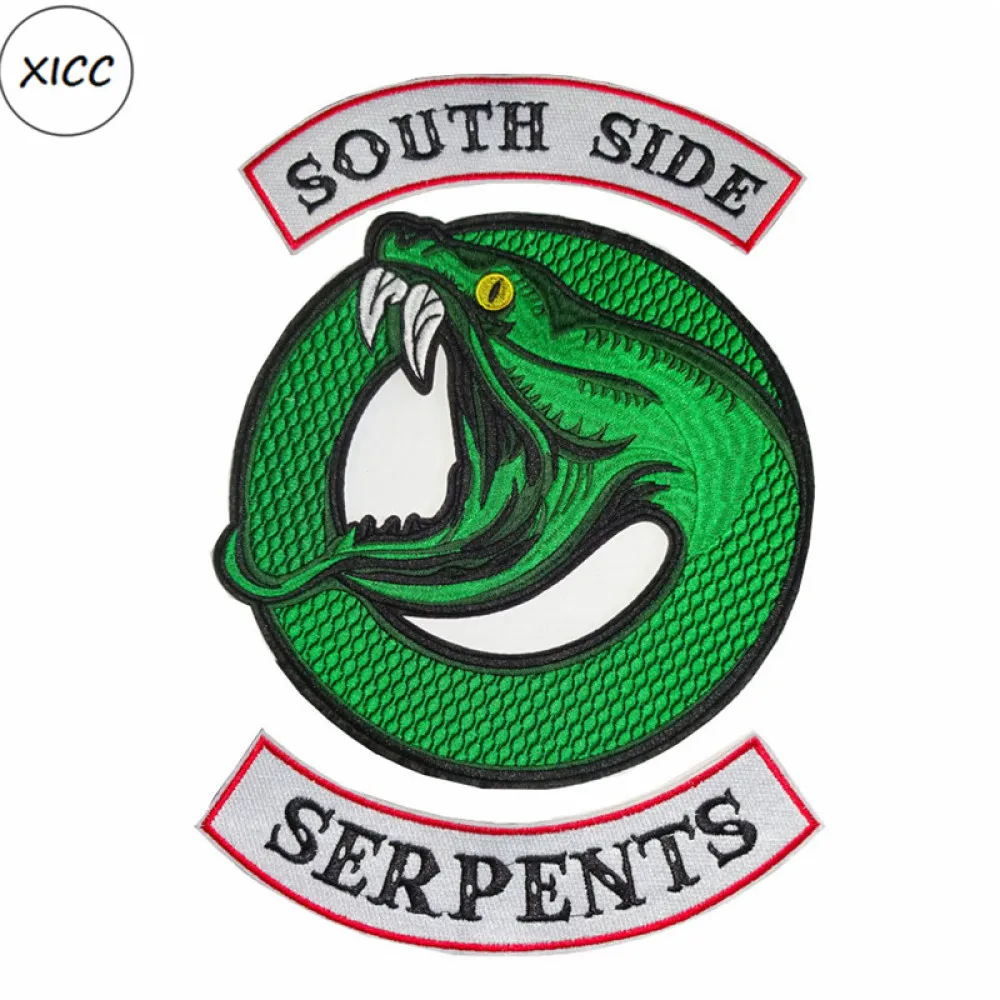 Нашивки большого размера с надписью South Side Serpents|Заплатки| |