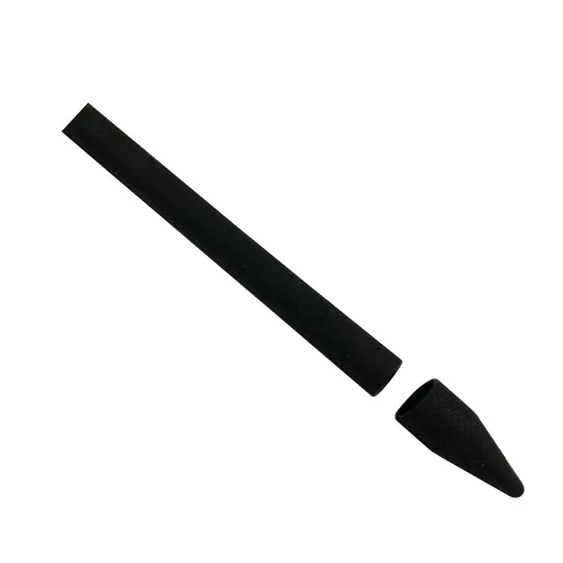Black Защитный Чехол Стилус Мягкий силиконовый чехол нескользящий съемный наконечник колпачок для планшета сенсорный экран анти-падение портативный для микрофона - Цвета: Black