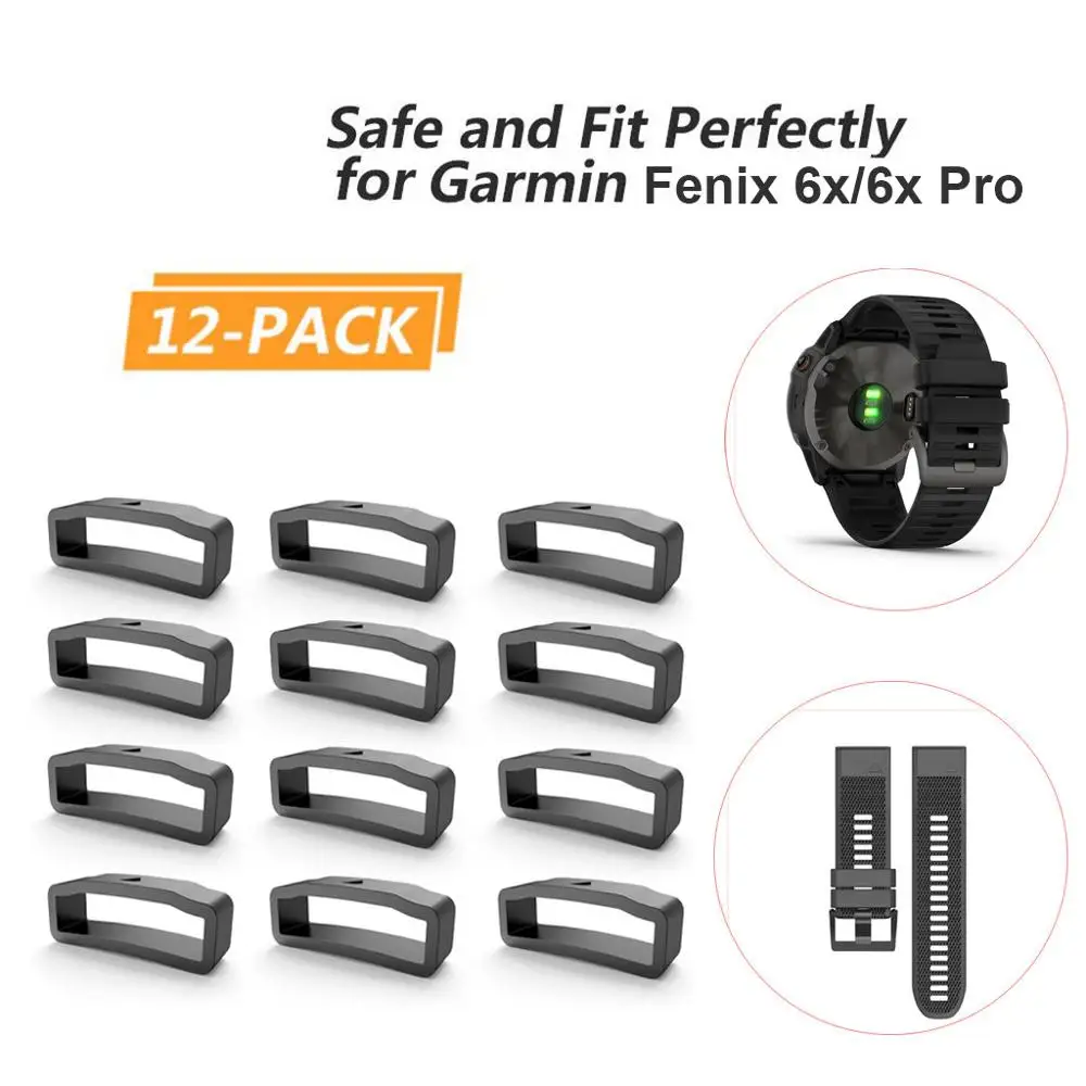 12xRubber крепление кольца петли безопасностью Замена для смарт-часов Garmin Fenix 6x / Pro Smart