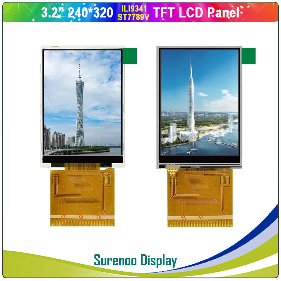 3 2 &quotдюймовый 240*320 припой 8/16 бит MCU 37Pin ILI9341/ST7789V TFT ЖК-модуль экран LCM с резистивной