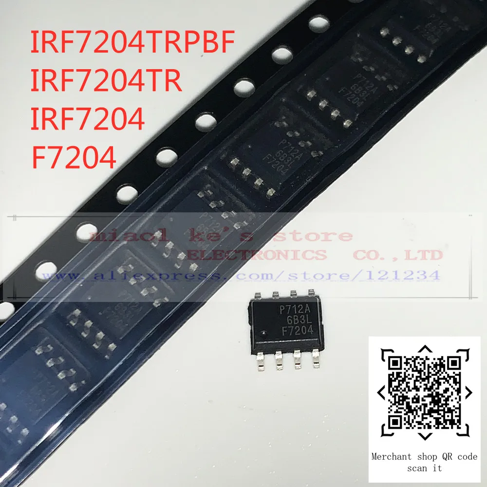[10 шт.] 100% Новый оригинал: IRF7204TRPBF IRF7204TR IRF7204 F7204 - MOSFET P-Channel 20V 5.3A 8-SOIC | Электронные