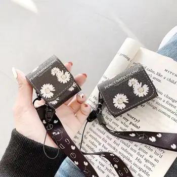 

for AirPods 1 2 Korea fashion Cute daisy earphone cas charge box soft leather headphone cover for airpods pro coque