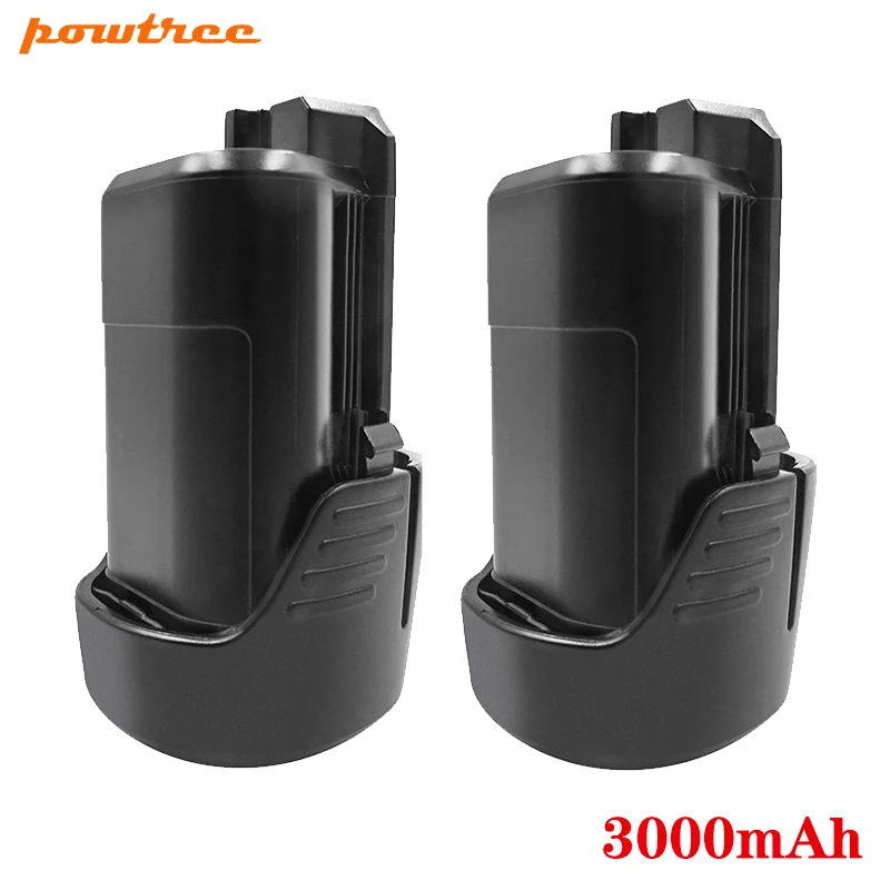 Powtree 3.0Ah 12V For Bosch BAT411 Rechargeable Li-ion Battery Replacement BAT412A BAT413A D-70745 GOP 2607336013 PS20-2 PS40-2 |