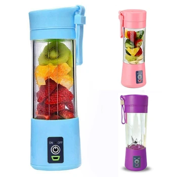 

USB Juicer Cup, Mobile Juice Mixer, Household Fruit Mixer - Six Blades, 400ml Fruit Blending Machine with USB Charger Cable