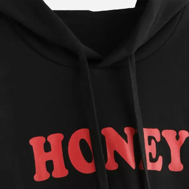 Womens Letters Mesh  Long Sleeve Hoodie Sweatshirt Pullover Tops Blouse 3