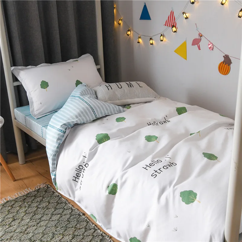

Linen Quilt Three-Piece Set Student Dormitory Single Dormitory Bunk Bed Bedding Kit Bed Four Pieces