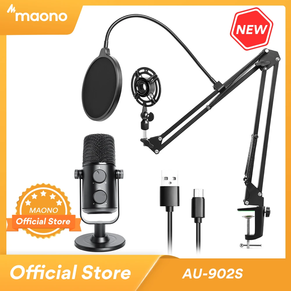 Микрофон MAONO AU 902S USB конденсаторный микрофон для игровых трансляций в реальном
