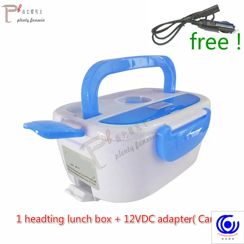 220&110VAC/12VDC cute 4 Buckles Cooking PTC Electric Heating Lunch Box Set Portable Food-Grade Container Warmer food thermal