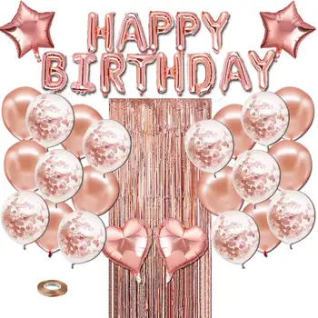 

Rose Gold Latex Balloon Decoration Set Birthday Party Supplies Happybirthday Party Decoration Wedding Decoration