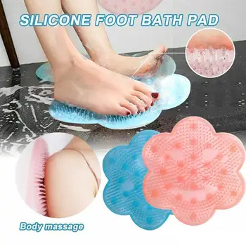 

Suction Cup Bath Shower Mat Bathroom Carpet Rug Non slip Shower Bath Mat Lazy TPR Bath Massage Pad Bathroom Carpet Bath Mat
